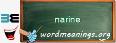 WordMeaning blackboard for narine
